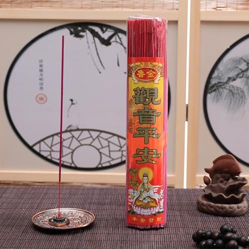 340 Sticks Chinese Joss Incense Set Natural Wood Handmade Guanyin Incense for Home Temple and Ancestor Worship