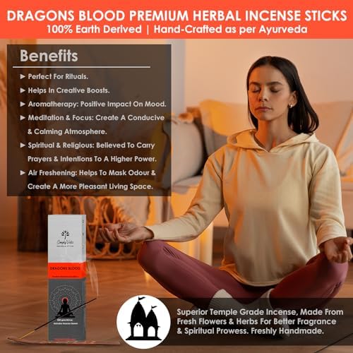 Dragons Blood Incense Sticks 250g Pack Natural Charcoal-Free For Meditation Yoga Spiritual Use