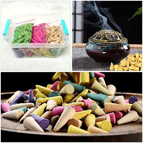 DUOHEMENG Incense Cones 8 Mixed Scents 320 Total with Ceramic Burner
