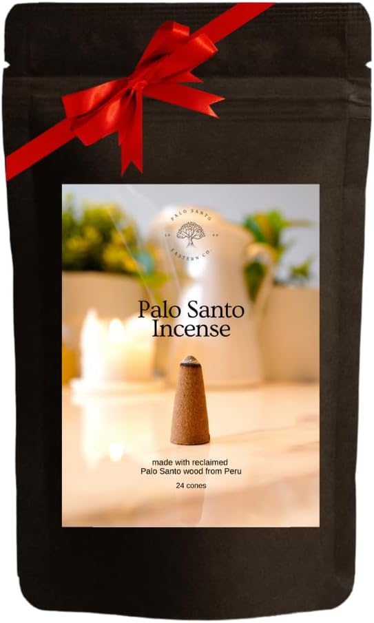 Palo Santo Incense Cones 100 Natural Sustainably Harvested in Peru 24-Pack