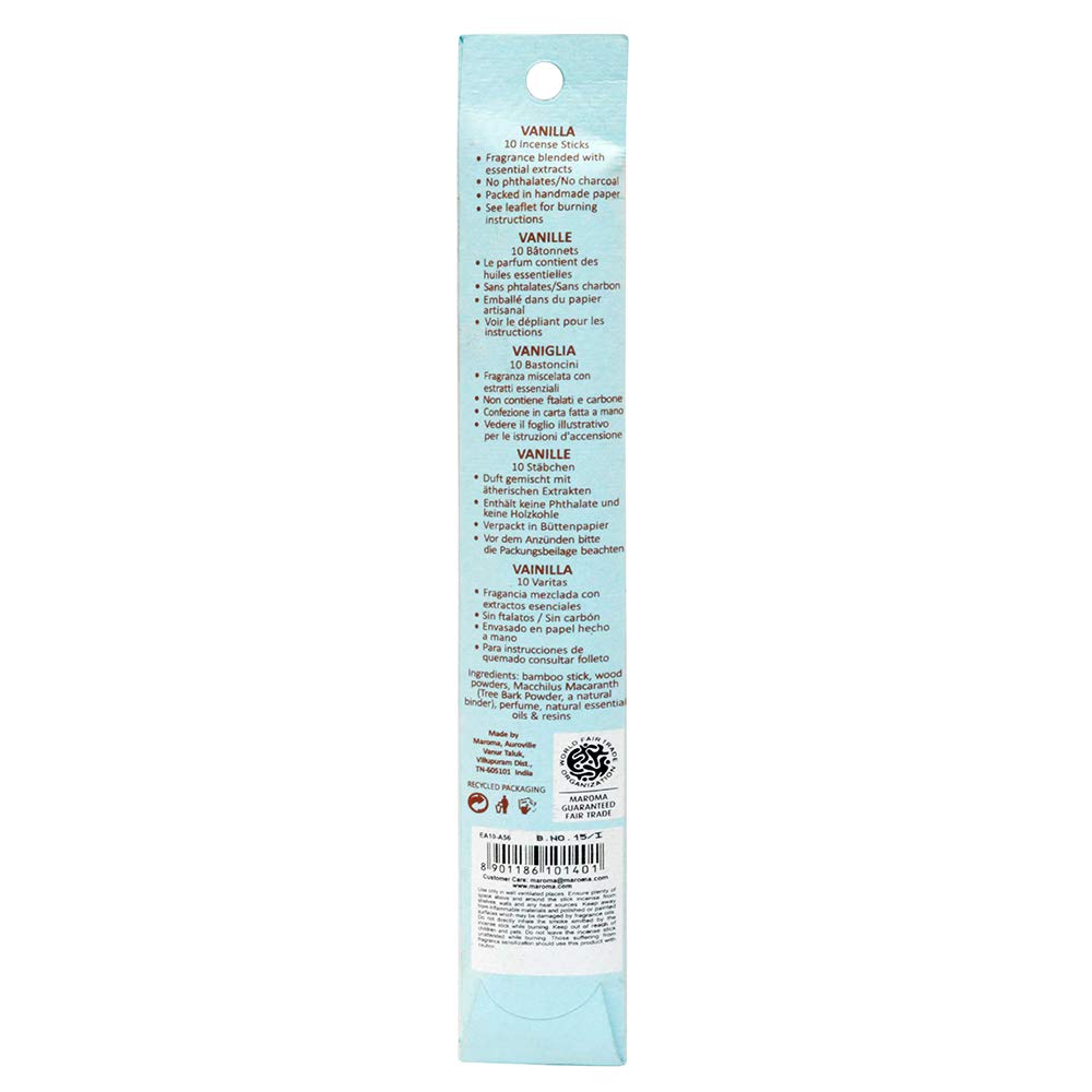 Maroma Vanilla Incense 10 Sticks 1
