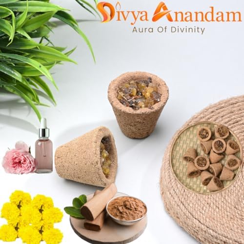 Organic Sambrani Havan Cups for Pooja Pack of 15
