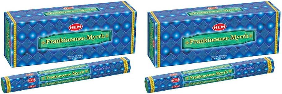HEM Frankincense Myrrh Incense 120 Sticks Box Pack of 2