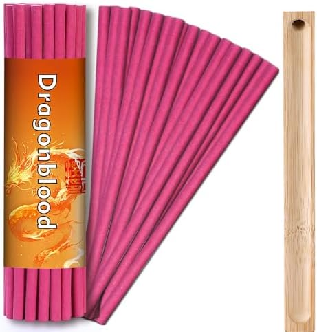 RELCHANE Thick Incense Sticks 120 Min Burning Time with Holder 40pcs
