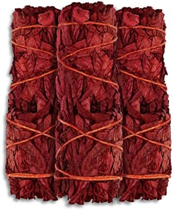 ESPOIR AMOUR Dragons Blood Sage Smudge Sticks - 3 for Protection Healing and Ritual