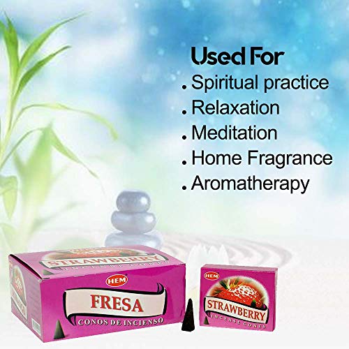 Strawberry Incense Case 12 Boxes 10 Cones Each