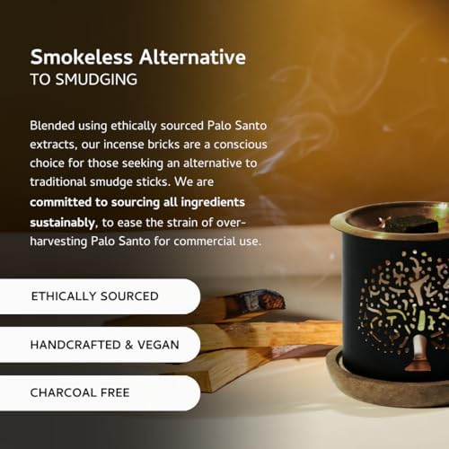 Palo Santo Sandalwood Smokeless Incense Bricks for Home Aromatherapy and Spiritual Use