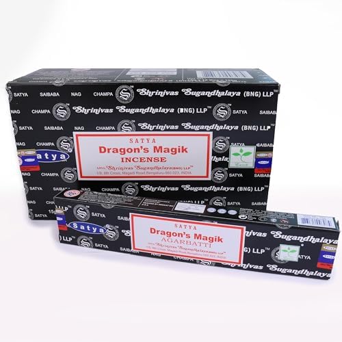 Satya Nag Champa Incense Stick Packs - Set of 12 15g Each - Non Toxic for Meditation Yoga Home Fragrance Gift