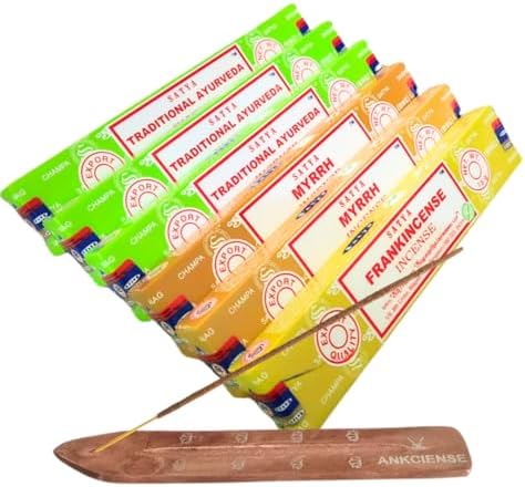 ANKCIENSE Incense Holder Pack of 3 with 90 Sticks