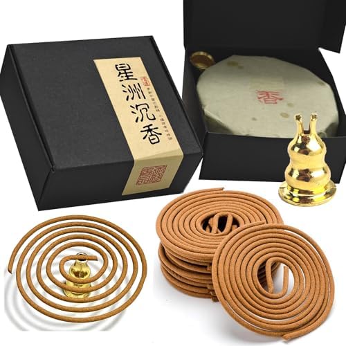 Agarwood Incense Coils 20 PCS with Holder