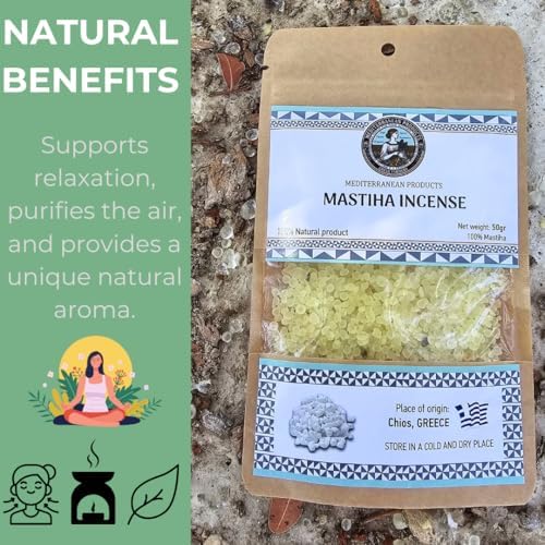 Mastihia Incense Resin Tears - Pure for Aromatherapy and Meditation