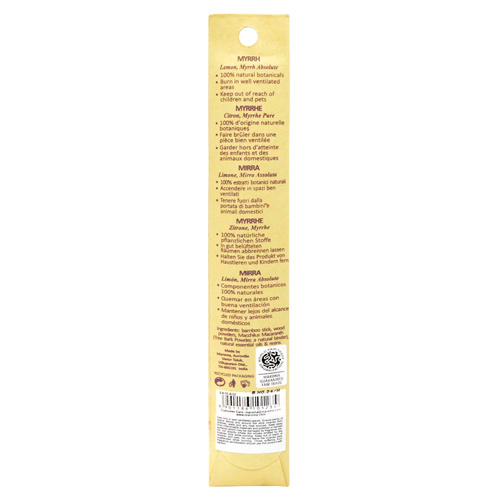 Maroma EDA Incense Myrrh 10 Count