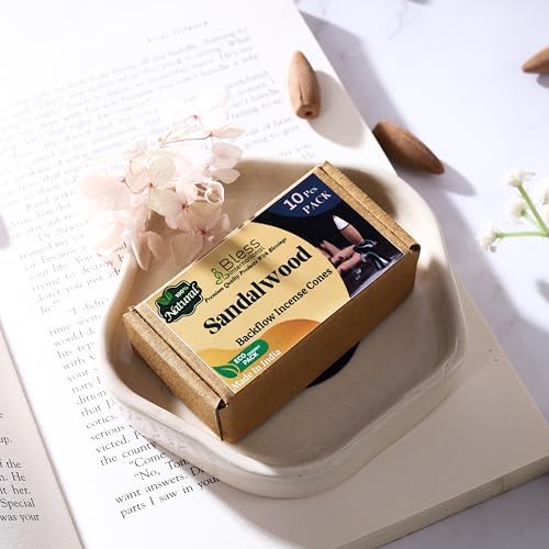 Bless International Natural Sandalwood Incense Cones 10 Count