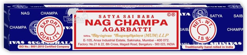 Satya Sai Baba Nag Champa Incense 15g x 12 Boxes 1