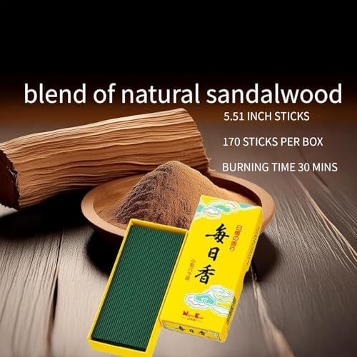 MAINICHIKOU MorningStar Sandalwood Incense Sticks 170sticks 551in Meditation Zen Yoga