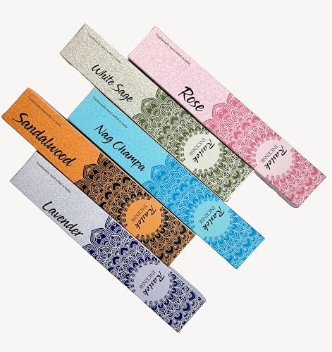 Raslok Natural Incense Sticks Pack of 5 Mixed Scents