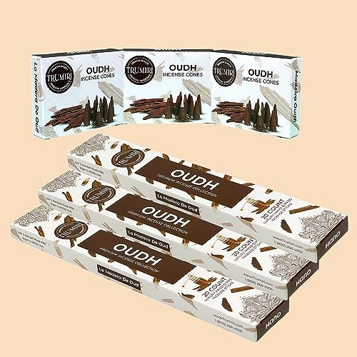 TRUMIRI Oud Incense Sticks Cones Combo Pack