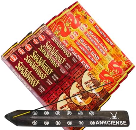 Dragons Blood Sandalwood Incense 120 Sticks with ANKCIENSE Holder