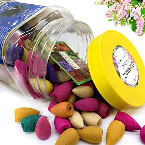 OWMMIZ 170 Pcs Backflow Incense Cones with 7 Natural Scents