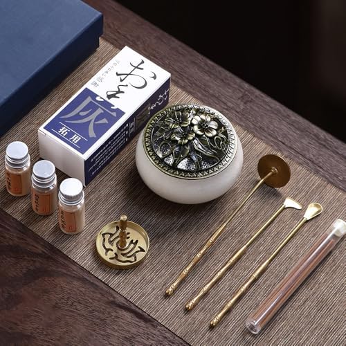 Relchane Brass Powder Incense Burner Kit 10 Pcs