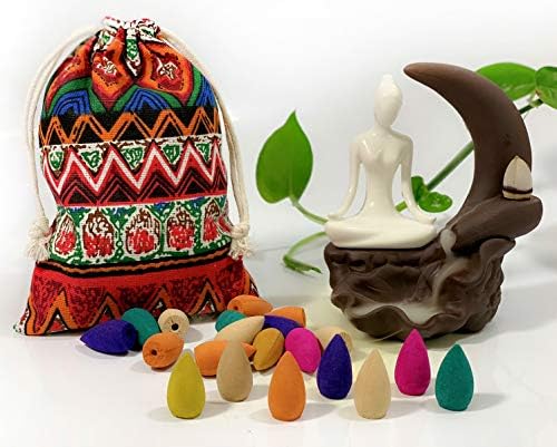 OWMMIZ Backflow Incense Cones 120 Pcs Mixed Natural Scents
