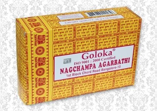 Goloka Nag Champa Incense Sticks Set of 12 Packs