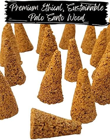 Worldly Finds Palo Santo Cones 48 Pack with Storage Bag