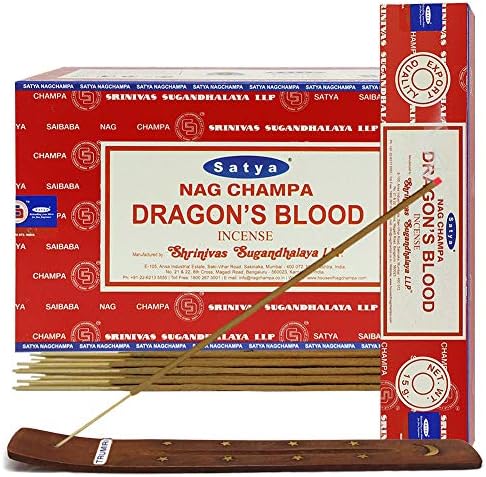 Dragons Blood Incense Sticks and Holder Bundle