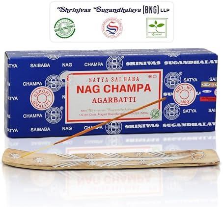 Raajsee Incense Holder Bundle with Nagchampa Incense Sticks