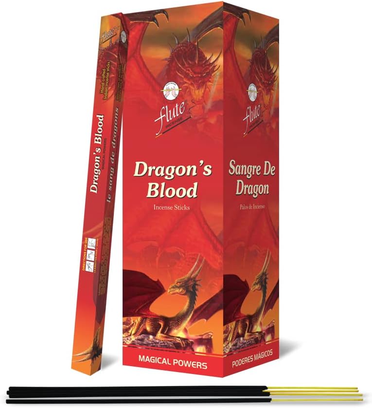 Flute Dragons Blood Incense Sticks 9 Inch 8 Sticks Per Pack