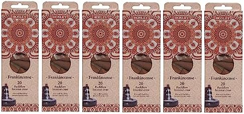 Hosley Frankincense Backflow Incense Cones Pack of 120