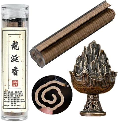 AmaSiverRock Dragons Blood Coils Incense 42 pcs Spiral Design