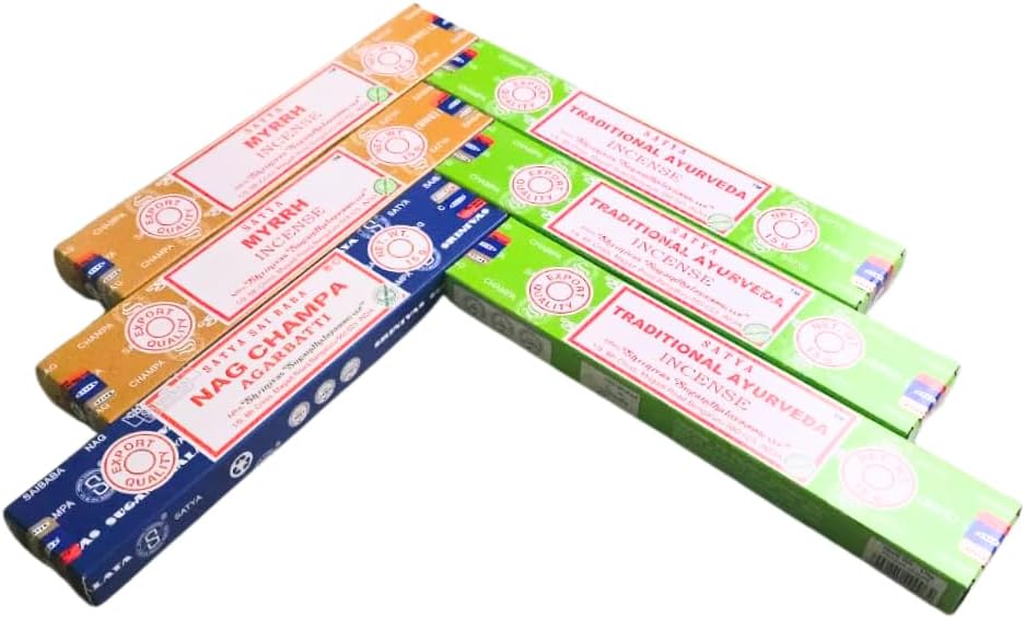 ANKCIENSE Incense Holder with 3 Fragrances 90 Sticks Variety Pack