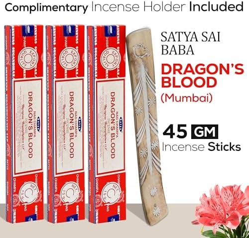 Raajsee Satya Nag Champa Incense Sticks 15g x 3 Pack with Holder