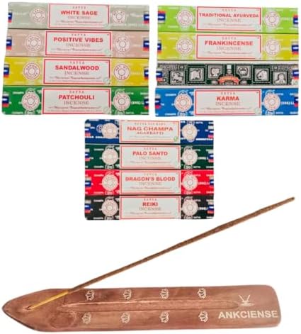 Satya Nag Champa Incense Variety Pack with Holder