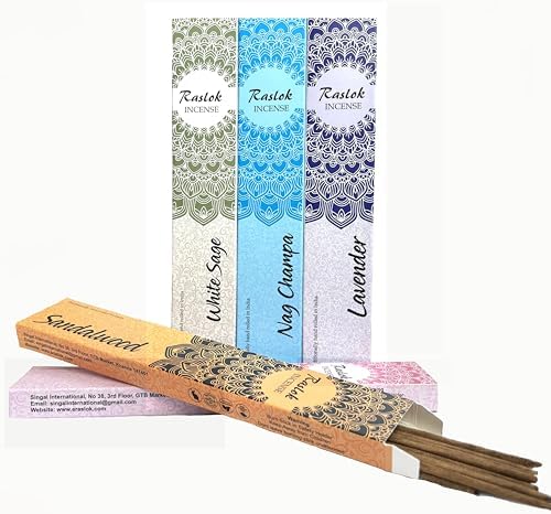 Raslok Natural Incense Sticks Pack of 5 Mixed Scents