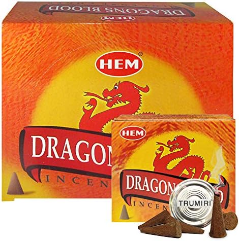 Dragons Blood Incense Cones and Burner Bundle