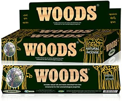 Woods Natural Incense Sticks 9 Inch 15 Sticks Pack 90 Sticks Box