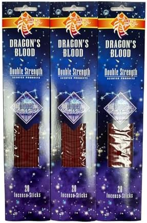 Dragons Blood Double Strength Incense Sticks 11 Inch 20 Sticks Per Pack 3 Pack