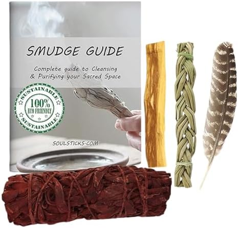 Ancientveda Organic Smudge Kit with Guide