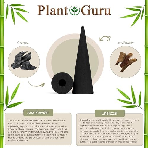 60 Natural Charcoal Incense Cones for DIY Aromatherapy