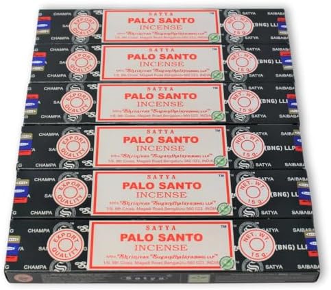 6 Packs Satya Palo Santo Incense Sticks 15g Box