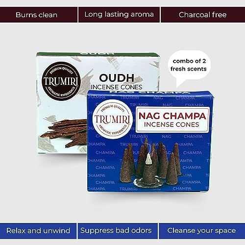 TRUMIRI Incense Cones - 20 Piece Combo Pack