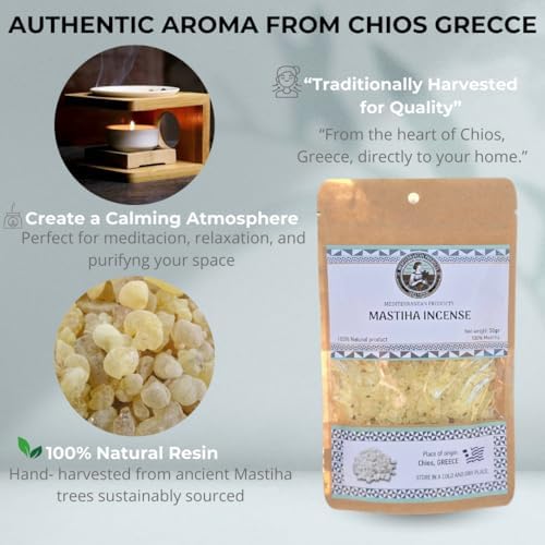 Mastihia Incense Resin Tears - Pure for Aromatherapy and Meditation
