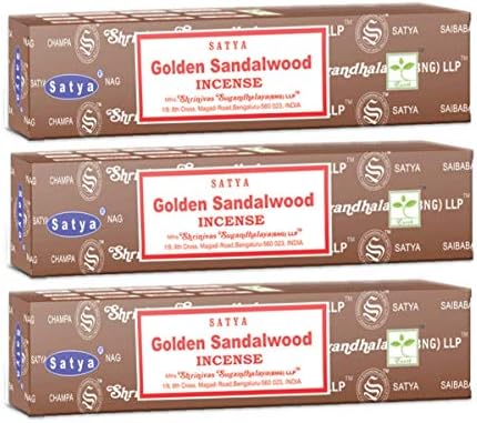 3 Packs Satya Sai Baba Nag Champa Incense Sticks 15g Box