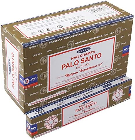 Satya Nag Champa Palo Santo Incense Sticks 12 Packs