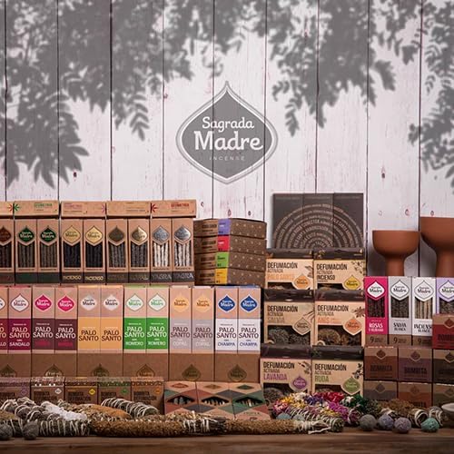 Sagrada Madre Palo Santo Incense Sticks - Natural Aromatic Vegan Slow Burning 9 Inches 16 Pieces
