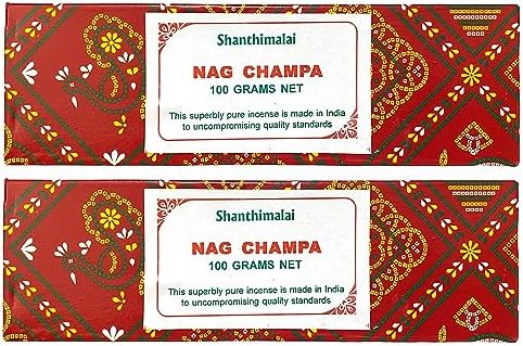 Premium Shanthimalai Nag Champa Incense 200g Red Box with 2x 100g Boxes