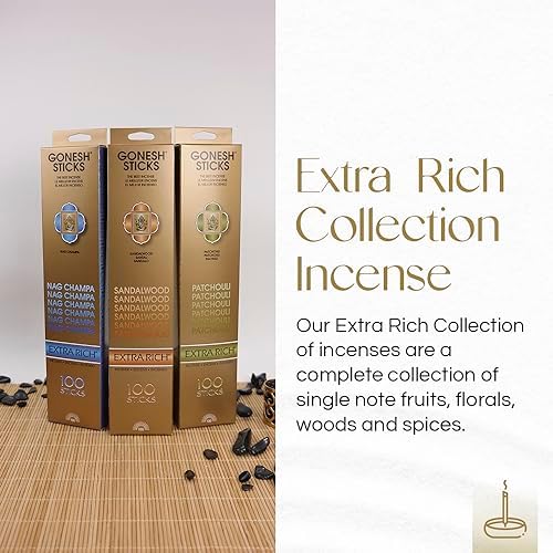 Gonesh Extra Rich Scented Incense Sticks 100 Pack
