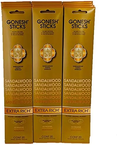 Gonesh Sandalwood Incense Sticks 12 Pack